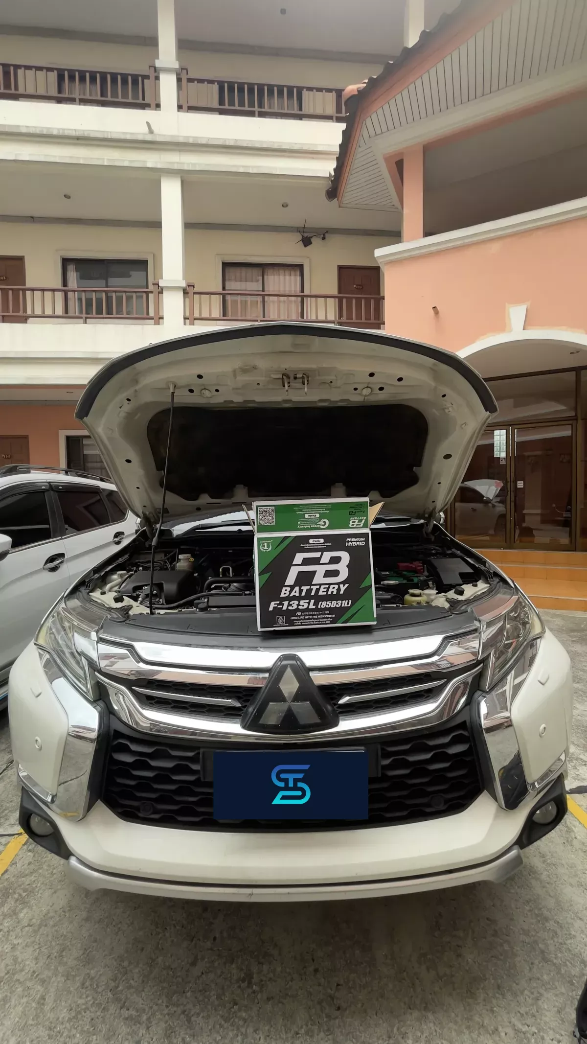 ติดตั้งแบตเตอรี่ FB F135L รถ MITSUBISHI Pajero Sport 2.4 ดีเซล ที่ อ่าวอุดม โดย เอส.ที.แบตเตอรี่ ศรีราชา ชลบุรี