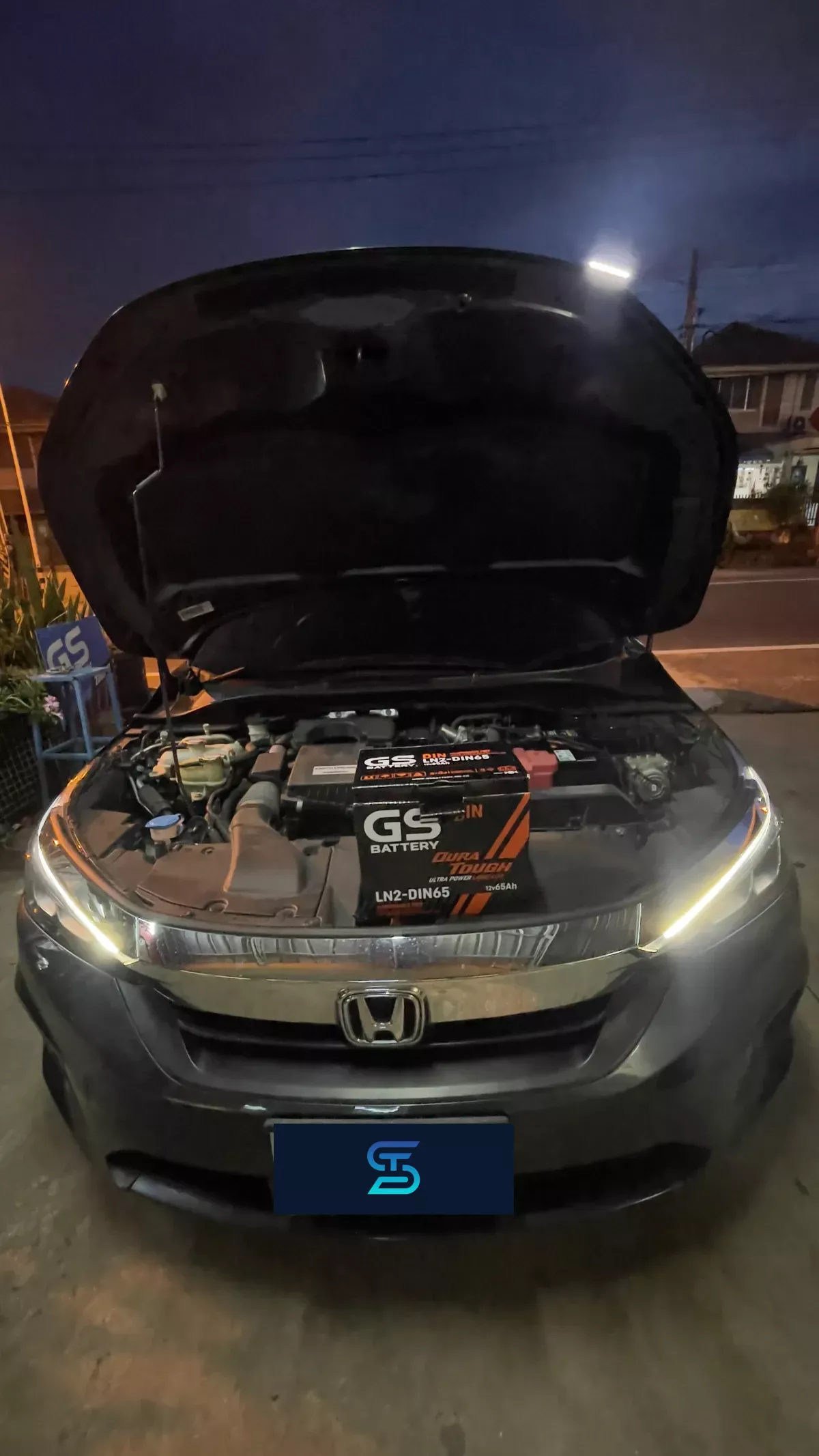 ติดตั้งแบตเตอรี่ GS DIN65 LN2 รถ HONDA City 1.0 Turbo / e:HEV ที่ เอสทีแบตเตอรี่ โดย เอส.ที.แบตเตอรี่ ศรีราชา ชลบุรี