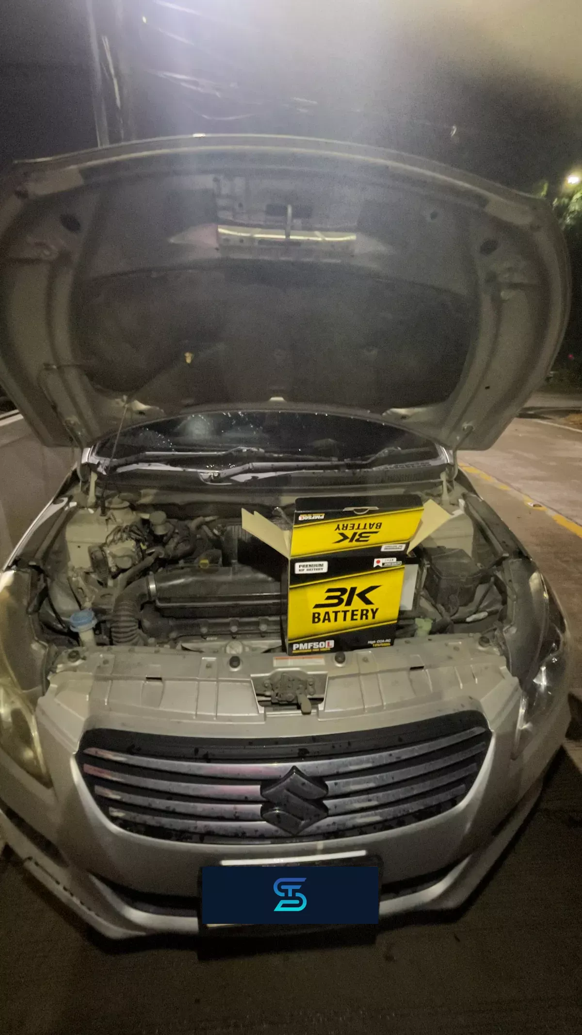 ติดตั้งแบตเตอรี่ 3K PMF50L รถ SUZUKI Ciaz 1.2 ที่ ศรีราชา โดย เอส.ที.แบตเตอรี่ ศรีราชา ชลบุรี