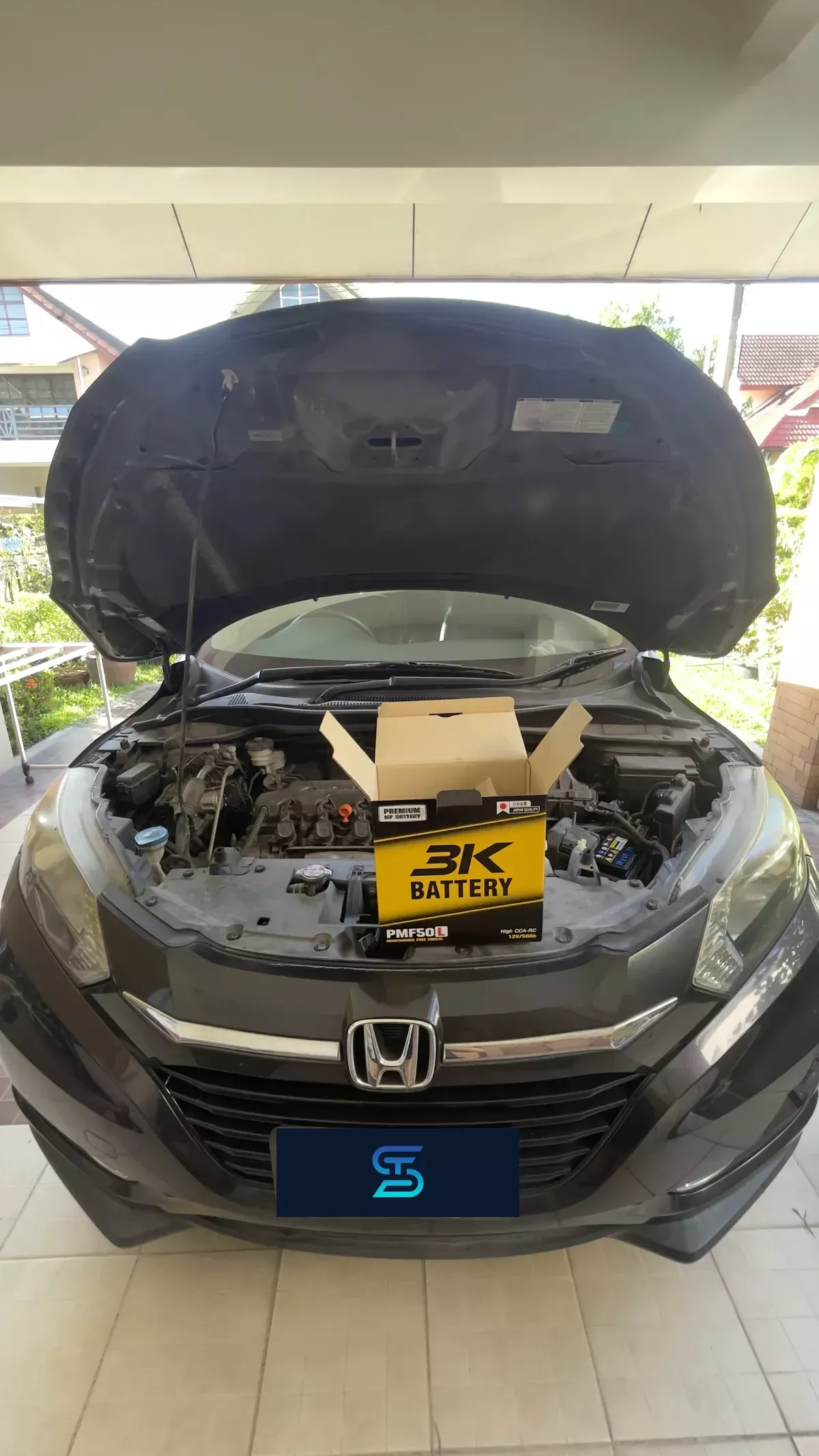 ติดตั้งแบตเตอรี่ 3K PMF50L รถ HONDA HR-V 1.8 ที่ ศรีราชา โดย เอส.ที.แบตเตอรี่ ศรีราชา ชลบุรี