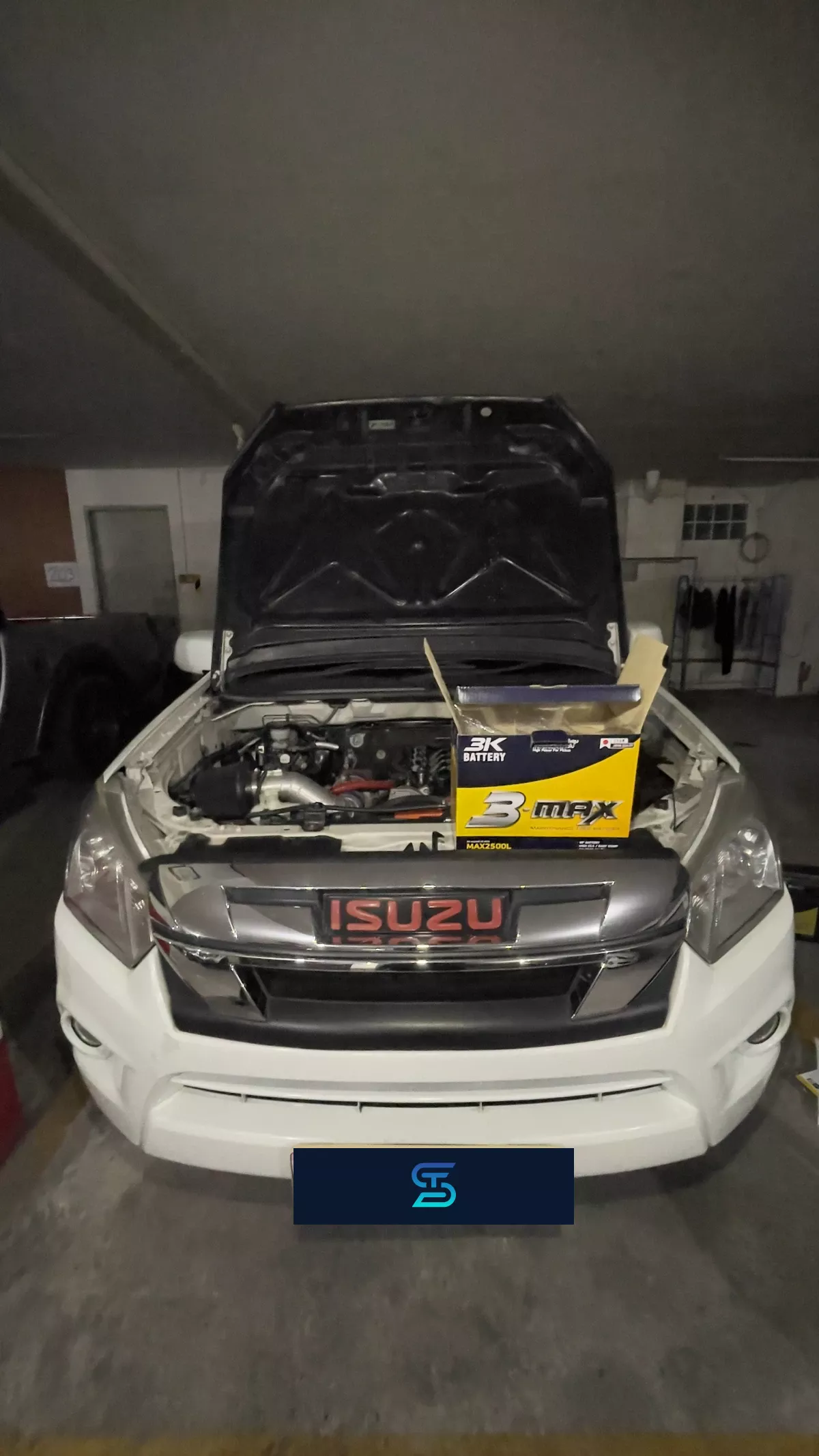 ติดตั้งแบตเตอรี่ 3K MAX2500L รถ ISUZU D-Max Blue Power 1.9, 3.0 ที่ อ่าวอุดม โดย เอส.ที.แบตเตอรี่ ศรีราชา ชลบุรี