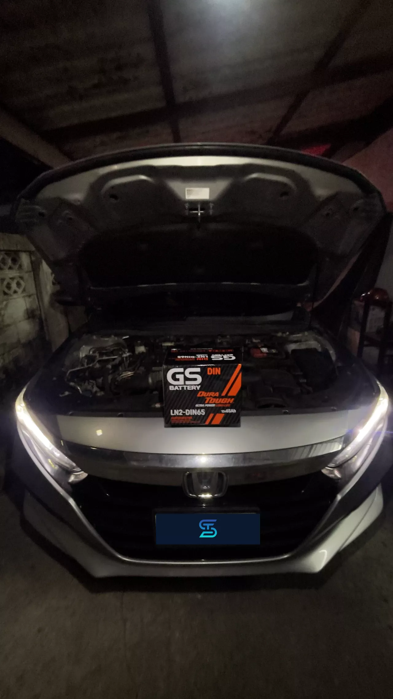 ติดตั้งแบตเตอรี่ GS DIN65 LN2 Accord G10 1.5 Turbo / e:HEV (ปี 2019 - 2023) (2019-2023) เก้ากิโล เอส.ที.แบตเตอรี่ ศรีราชา ชลบุรี