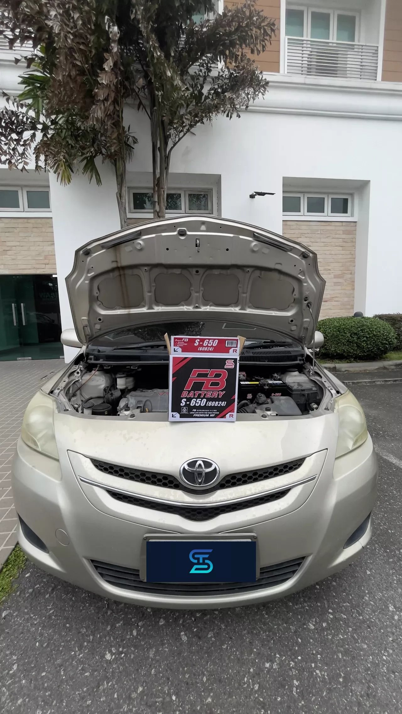 ติดตั้งแบตเตอรี่ FB S650L TOYOTA Vios 1.5 (ปี 2007 - 2017) (2007-2017) วาเซดะ เจปาร์ค ศรีราชา เอส.ที.แบตเตอรี่ ศรีราชา ชลบุรี